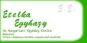 etelka egyhazy business card